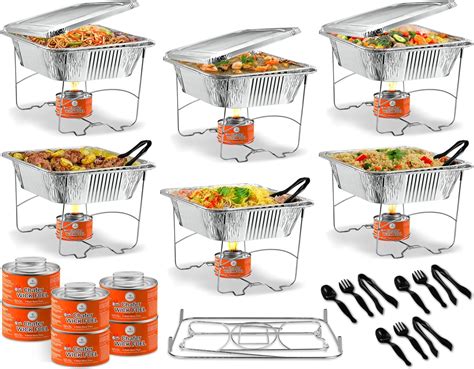Amazon.com: Disposable Chafing Dish Buffet Set, Foldable Rack for ...