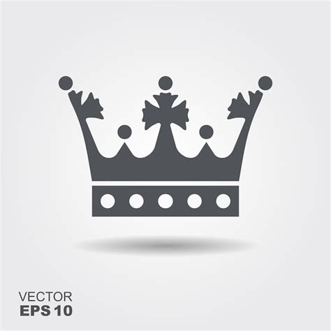 Illustration einer Krone im flachen Design-Stil | Premium Vektor