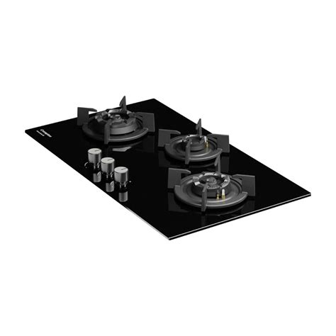 Crompton HOB-SS3D783-MBL Built-In Gas Hob 78 cm 3 Burner Hob Sensosafe ...