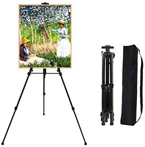 Finecolour 63" Art Tripod Easel Stand,Adjustable Aluminum Floor Easels ...
