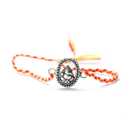 JSAJ 925 Sterling Silver FRAME GANESHA RAKHI – Jain Silver Art Jewellery