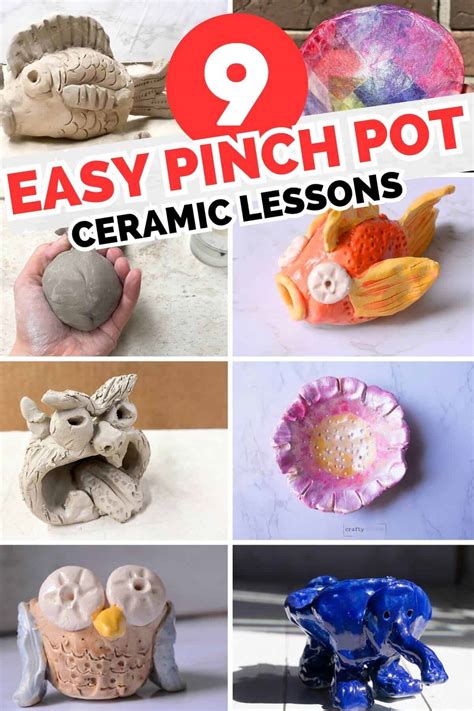 12 Easy Clay Pinch Pot Ideas For Creative Kids - Crafty Art Ideas