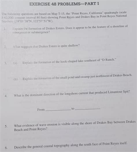 Solved EXERCISE 48 ﻿PROBLEMS-PART IThe foilowing questions | Chegg.com