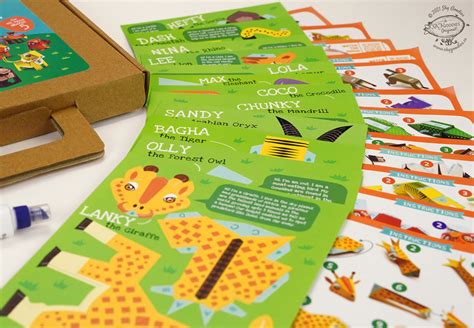 BOX SET of 12 DIY Mini Endangered Animals Paper Craft Kits – Sky Goodies