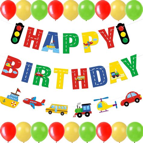 Transportation Theme Birthday Party Supplies, Transportation Birthday ...