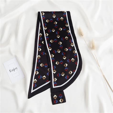 Buy CrossKulture Black Satin Printed Scarf Online