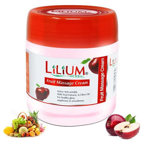 Lilium Herbal Fruit Massage Cream Face & Body 500ml, Nourishing ...