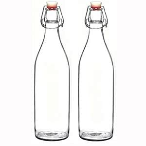 Frecons 1000 ml Modern Round Transparent Air Tite Cap Water/Juice ...