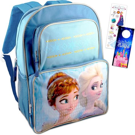 Amazon.com: Disney Bundle Frozen Anna And Elsa Backpack For Girls 2 Pc ...