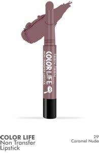 Teen.Teen Teen Teen COLORLIFE NON TRANSFER LIPSTICK (M-29 CARAMEL NUDE ...