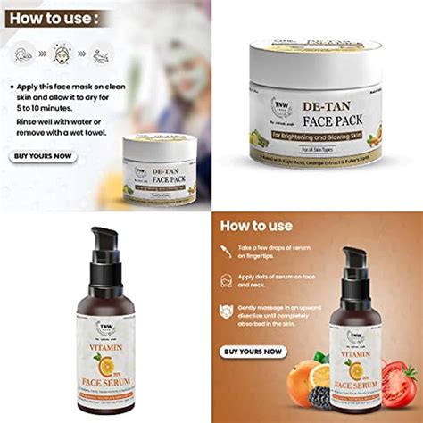 Buy TNW-THE NATURAL WASH DE-TAN FACE PACK & VITAMIN C FACE SERUM Online ...
