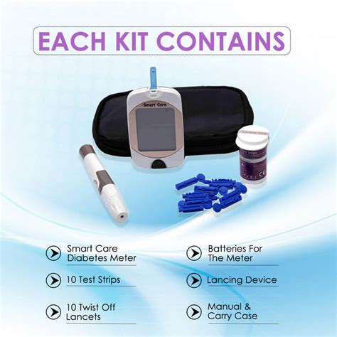 Smart Care Blood Glucose Strips 50's (Pack of 4) with Smart Care Blood