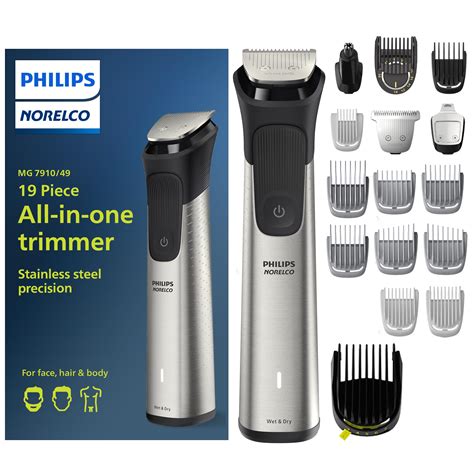 Norelco Philips Multigroom Series 7000, Mens Grooming Kit with Trimmer ...