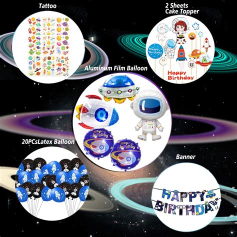 Buy Outer Space Birthday Party Decoration for Kids Boys Girls with ...