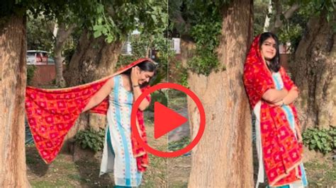 ती सारखी झाडासोबत काढू लागली फोटो; म्हणाली माझा पहिला नवरा; तरुणीचा ...