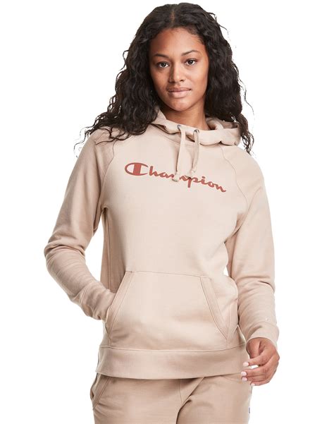 Champion Womens Powerblend Fleece Pullover Hoodie, XXL, Country Walnut ...
