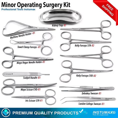 Operating Minor Surgical Instruments Tray Dressing Forceps Set Medical ...