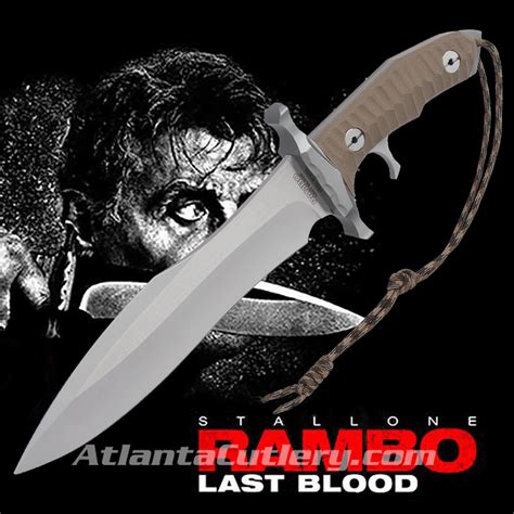Rambo Last Blood Heartstopper Knife and Sheath - Atlanta Cutlery
