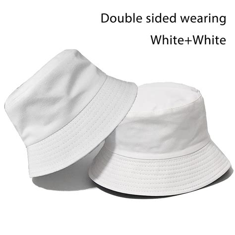 Aligament White beach hats for women, Double Wearing Fisherman Hat Male ...