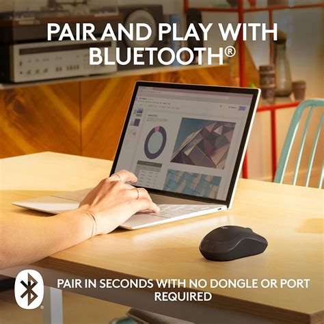 Logitech M240 Silent Bluetooth Mouse - Grey