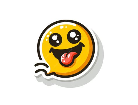 Premium Vector | Funny alluring emoji sticker design