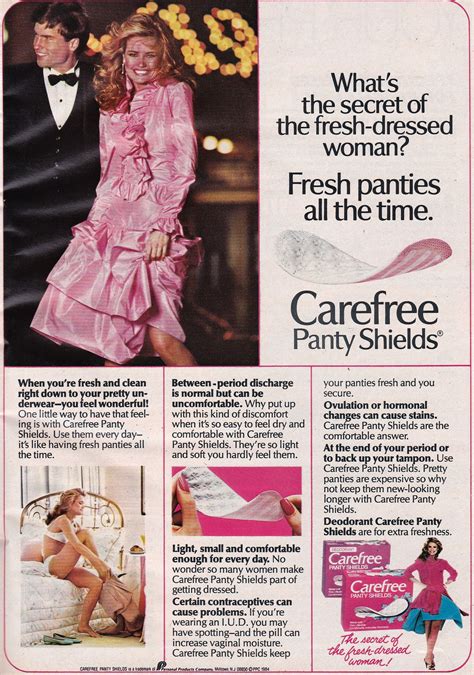 Carefree panty shields 1985 – Artofit