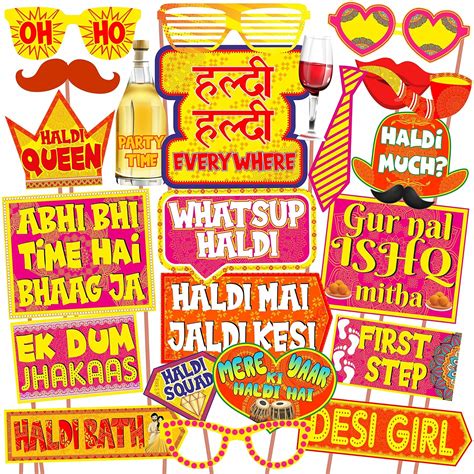 Wobbox Haldi Party Props, Haldi Decoration for Wedding, Haldi Ceremony ...
