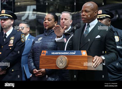 NEW YORK, NY - April 11: New York City Mayor Eric Adams joins New York ...