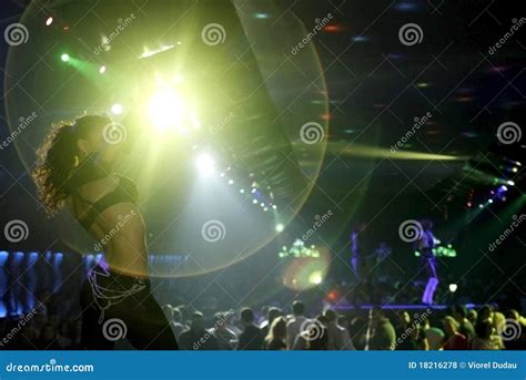 Nightclub with Dancers and Lights Show Editorial Stock Photo - Image of ...