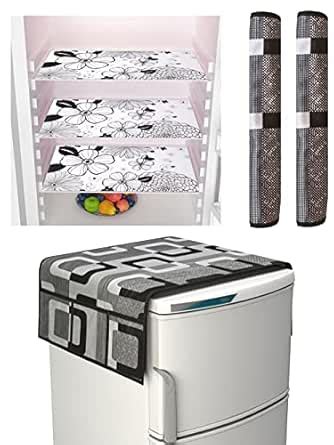 Yellow Weaves Combo of Exclusive Decorative Fridge Top Cover, 2 Fridge ...