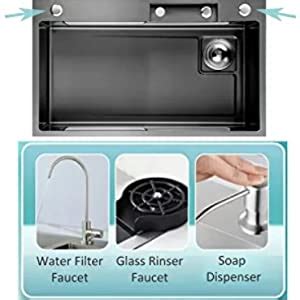 JOKSEEN Kitchen Sink All In One 304 Grade Stainless Steel Multipurpose ...