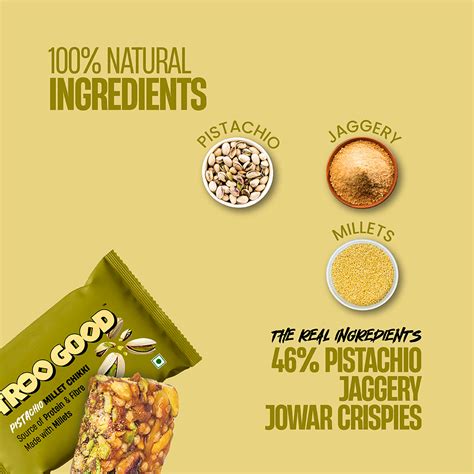 Troogood Pistachio Millet Chikki -16 Pcs (160 gms) – TrooGood