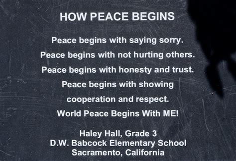 Short Poems About Peace by Children | Polly Castor