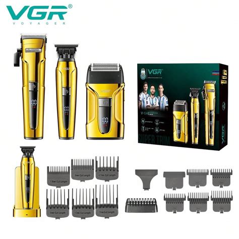 VGR VGR Hair Trimmer Adjustable Hair Trimmer Digital Display Cordless ...