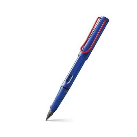 Lamy 014 Safari Fountain Pen - Blue and Red — Mango