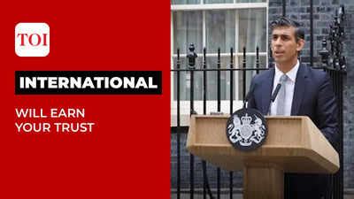 Rishi Sunak's first speech as UK prime minister - Times of India