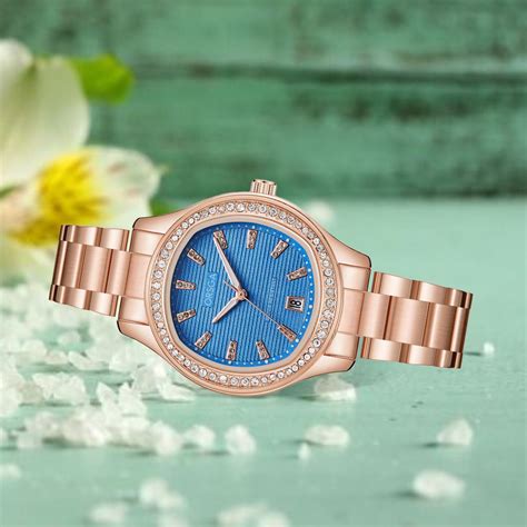 ORSGA OPALINE Blue Dial Rose Gold Watch
