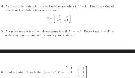 Image result for Self Inverse Matrix