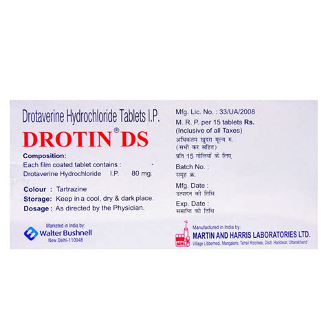 Drotin DS Tablet | Uses, Side Effects, Price | Apollo Pharmacy