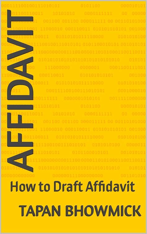 AFFIDAVIT: How to Draft Affidavit eBook : Bhowmick, Tapan: Amazon.in ...