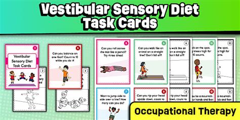 Sensory Diet Task Cards: Vestibular Activities for OT