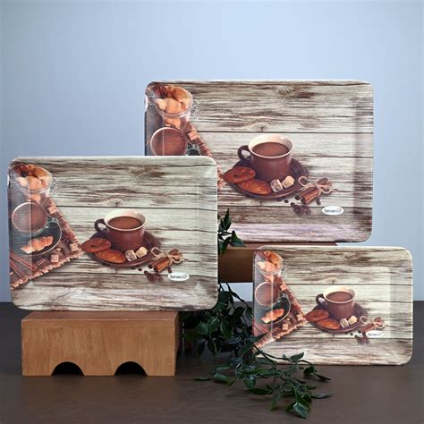 3pc Persian Trays Set: Coffee & Cookie