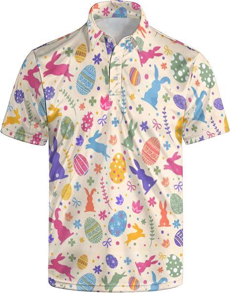 Easter Golf Shirts for Men's Easter Polo Shirts Funny Easter Shirts for ...