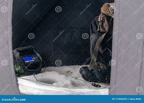 Ice Fishing on Sherman Reservoir Editorial Stock Image - Image of fish ...
