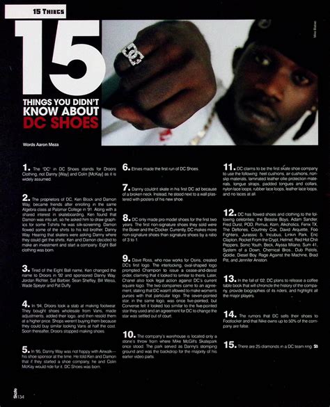 Skate Mag Scans by Skate Media Nerd: 15 Things You Didn't Know About DC ...