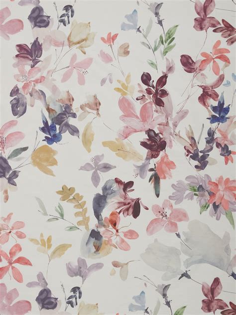 John Lewis Abelia Print Pair Blackout/Thermal Lined Curtains, Multi