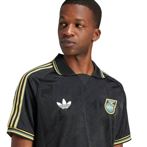 adidas Jamaica 24/25 Lifestyle Soccer Jersey (Black/Multi) - Soccer ...