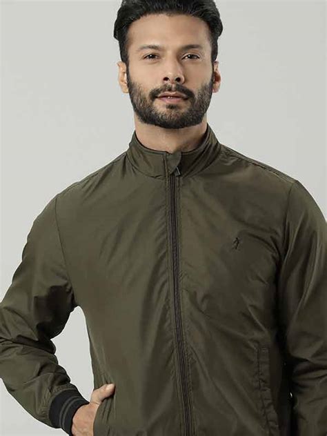Buy Men Solid Full Sleeve Bomber Jacket – Indian Terrain