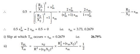 Torque Ratios - Three Phase Induction Motor