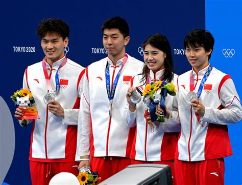 东京奥运会游泳：中国队获得男女混合4×100米混合泳接力亚军--文旅·体育--人民网